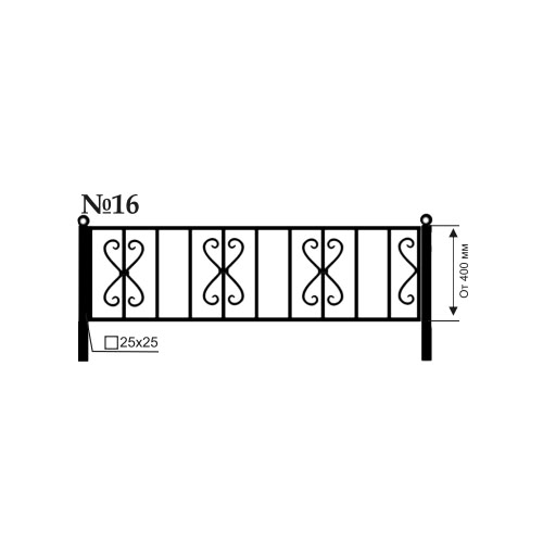 Ограда №16 с узором — Краснотурьинск