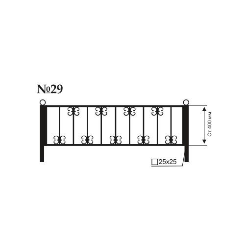 Ограда №29 — художественная ковка