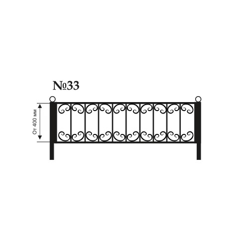 Ограда №33 с завитками — Краснотурьинск